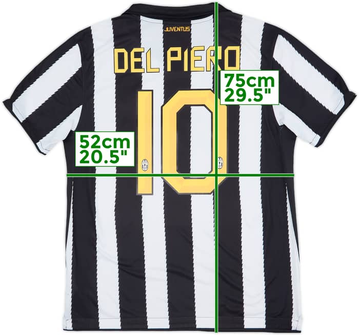 【即出荷】 Shirt Home Juventus 2010-11 Del (L) - 6/10 - #10 Piero ウェア