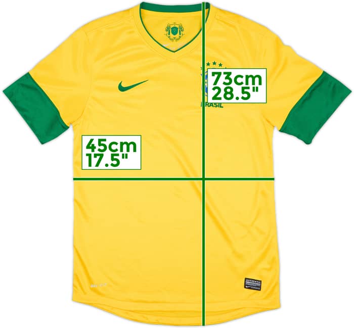 2012-13 Brazil Home Shirt - 9/10 - (S)