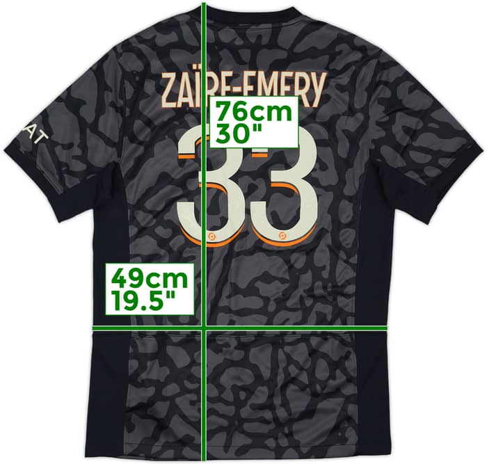 2023-24 Paris Saint-Germain Third Shirt Zaire-Emery #33 (M)