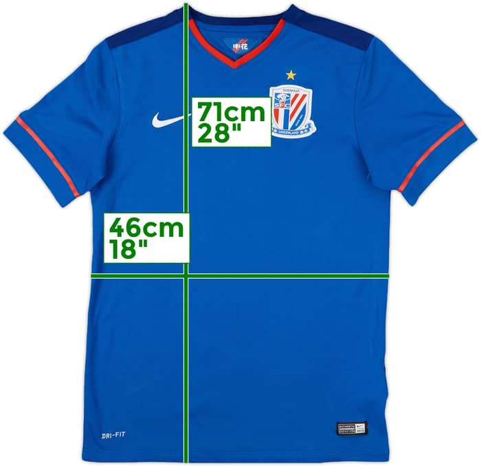 2015 Shanghai Shenhua Home Shirt - 9/10 - (M)