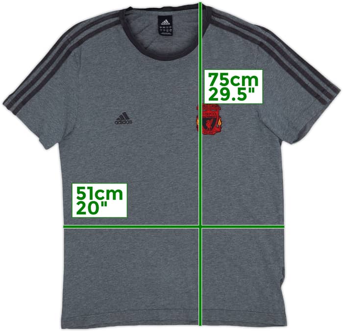 2011-12 Liverpool adidas Cotton Tee - 8/10 - (L)