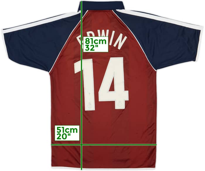 2002-04 Ipswich Away Shirt Erwin #14 - 5/10 - (S)