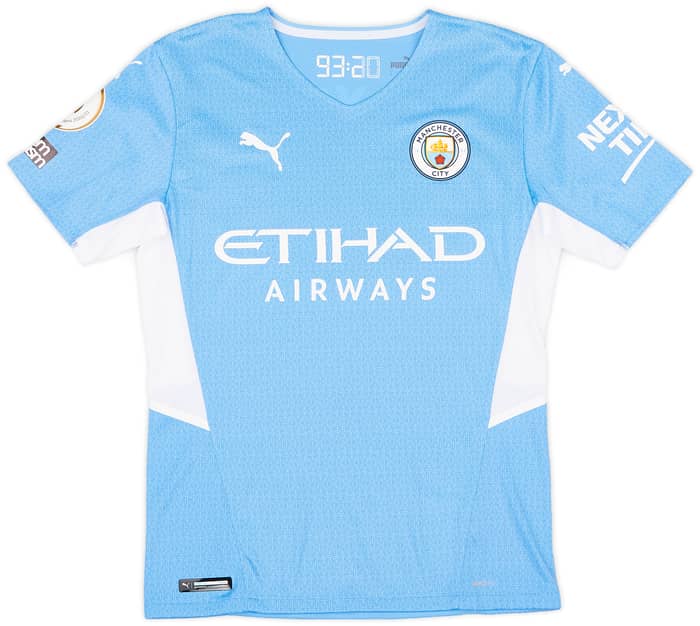 2021-22 Manchester City Player Issue Home Shirt Kayky #37 - 10/10 - (S)