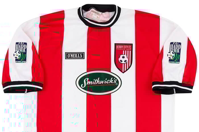 1997-98 Derry City Match Issue Home Shirt McCabe #19