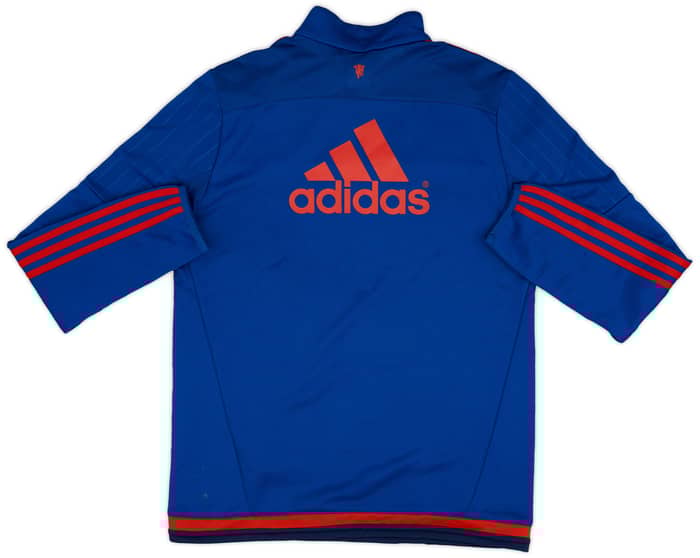 2015-16 Manchester United adidas 1/4 Zip Drill Top - 9/10 - (XL.Boys)