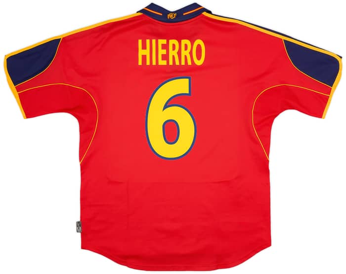 1999-02 Spain Home Shirt Hierro #6