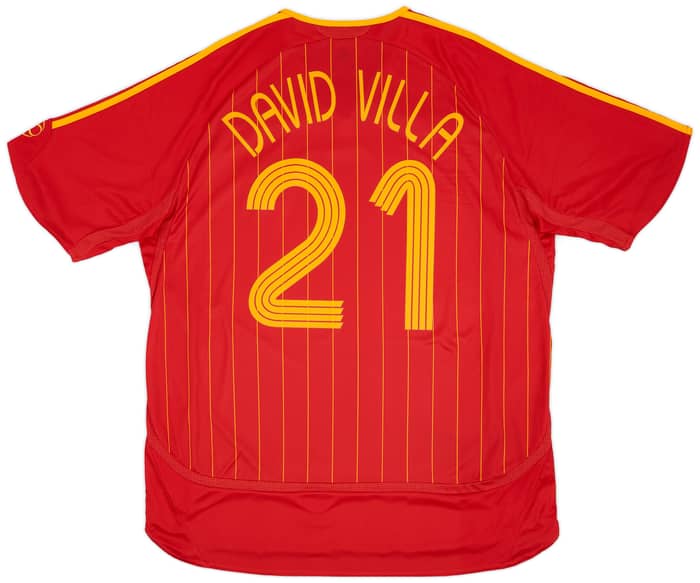 2006-08 Spain Home Shirt David Villa #21