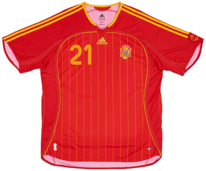 2006-08 Spain Home Shirt David Villa #21