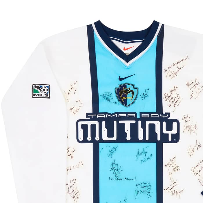 2000 Tampa Bay Mutiny Player Issue Signed Away L/S Shirt - 6/10 - (XL)