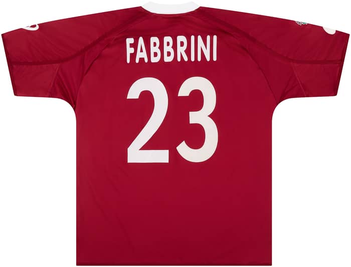 2003-04 Torino Match Issue Home Shirt Fabbrini #23