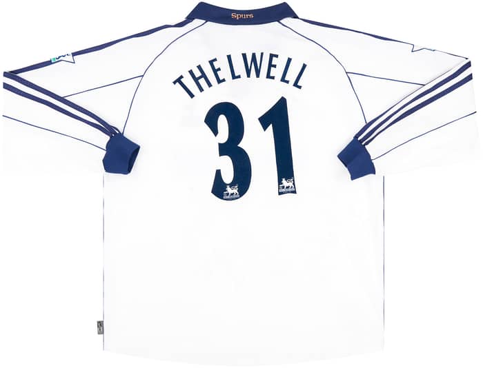 2000-01 Tottenham Match Issue Signed Home L/S Shirt Thelwell #31