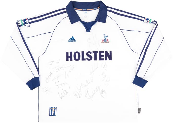 2000-01 Tottenham Match Issue Signed Home L/S Shirt Thelwell #31