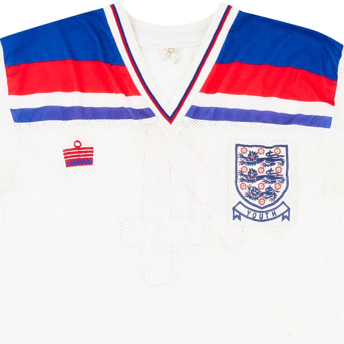 1980-83 England U-18 Match Issue Home Shirt #4
