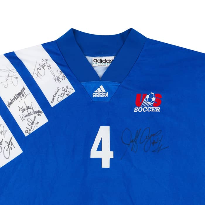 1992-94 USA Match Issue Signed Away Shirt Agoos #4