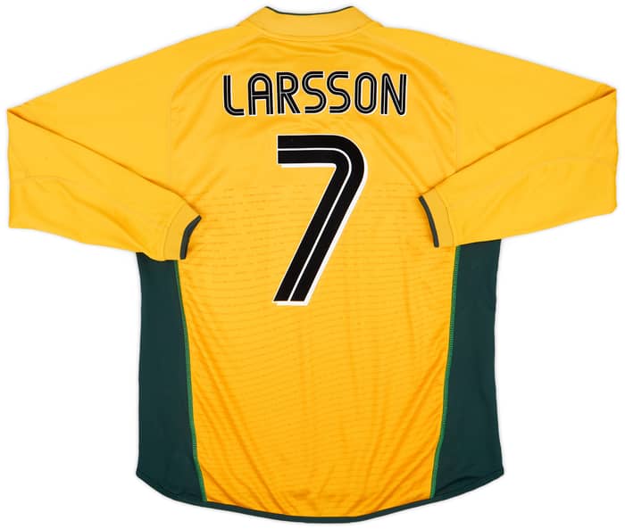 2002-03 Celtic Away L/S Shirt Larsson #7 - 8/10 - (L)
