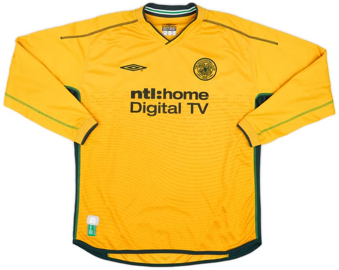 2002-03 Celtic Away L/S Shirt Larsson #7 - 8/10 - (L)
