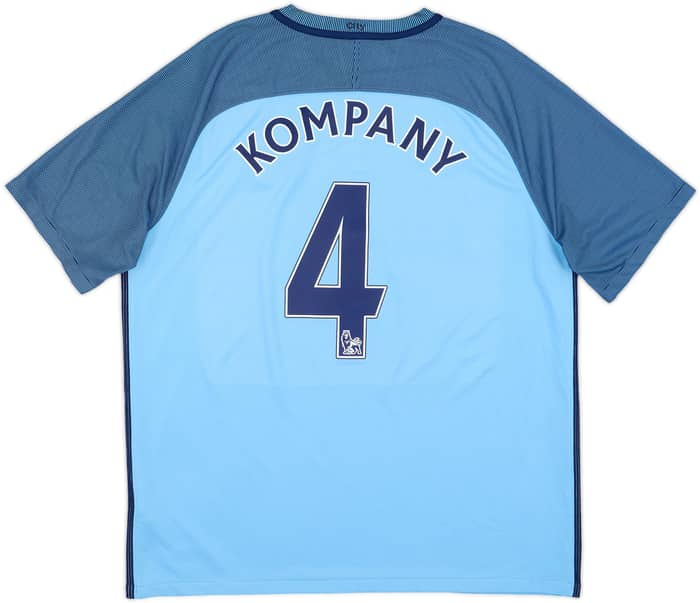 2016-17 Manchester City Home Shirt Kompany #4 - 8/10 - (XL)