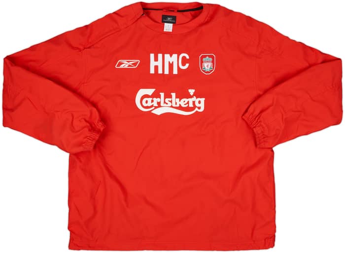 2004-05 Liverpool Reebok Staff Issue 1/4 Zip Drill Top 'HMC' - 9/10 - (XL)