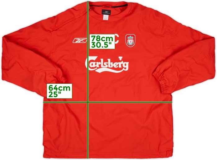 2004-05 Liverpool Reebok Staff Issue 1/4 Zip Drill Top 'HMC' - 9/10 - (XL)