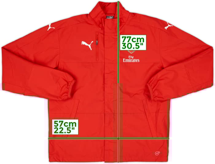 2017-18 Arsenal Puma Hooded Rain Jacket - 9/10 - (L)