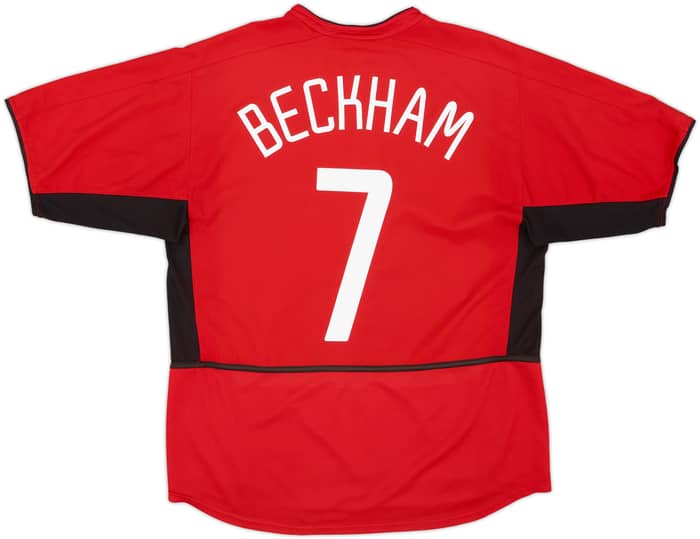 2002-04 Manchester United Home Shirt Beckham #7 - 5/10 - (L)