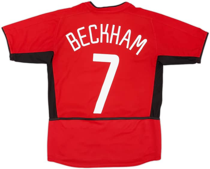 2002-04 Manchester United Home Shirt Beckham #7 - 4/10 - (XL.Boys)