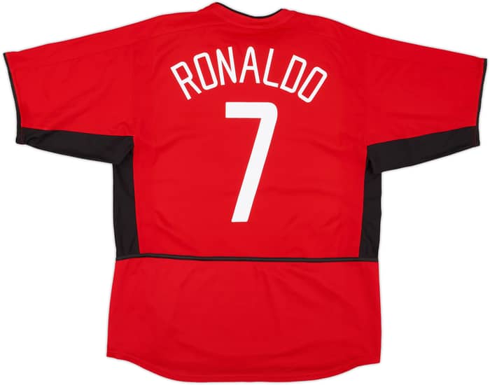 2002-04 Manchester United Home Shirt Ronaldo #7 - 8/10 - (L)