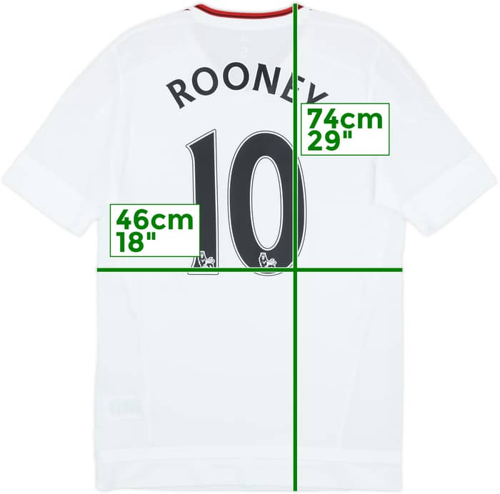 2015-16 Manchester United Player Issue Away Shirt Rooney #10 - 8/10 - (M)