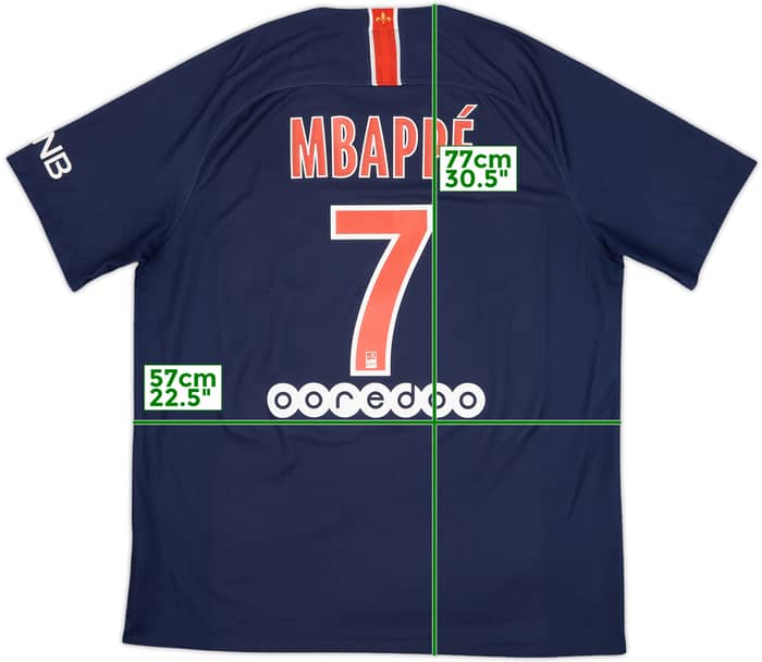 2018-19 Paris Saint-Germain Home Shirt Mbappe #7 - 8/10 - (XL)