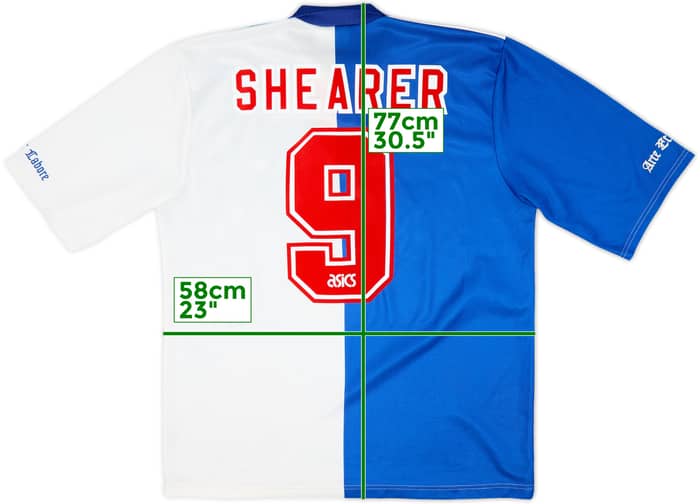 1994-95 Blackburn Home Shirt Shearer #9 - 7/10 - (XL)