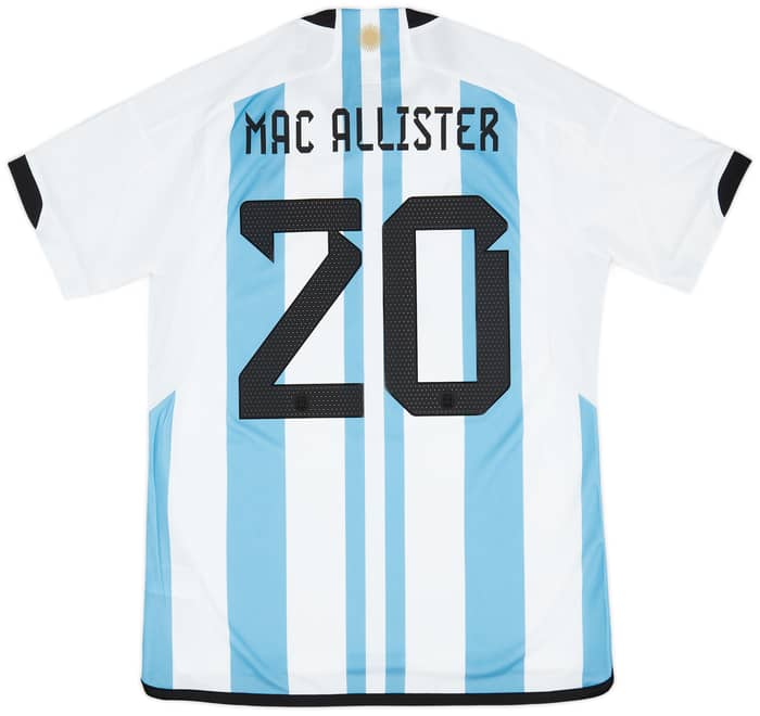 2022-23 Argentina Home Shirt Mac Allister #20