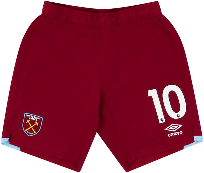 2019-20 West Ham Player Issue Home Shorts # (Very Good)