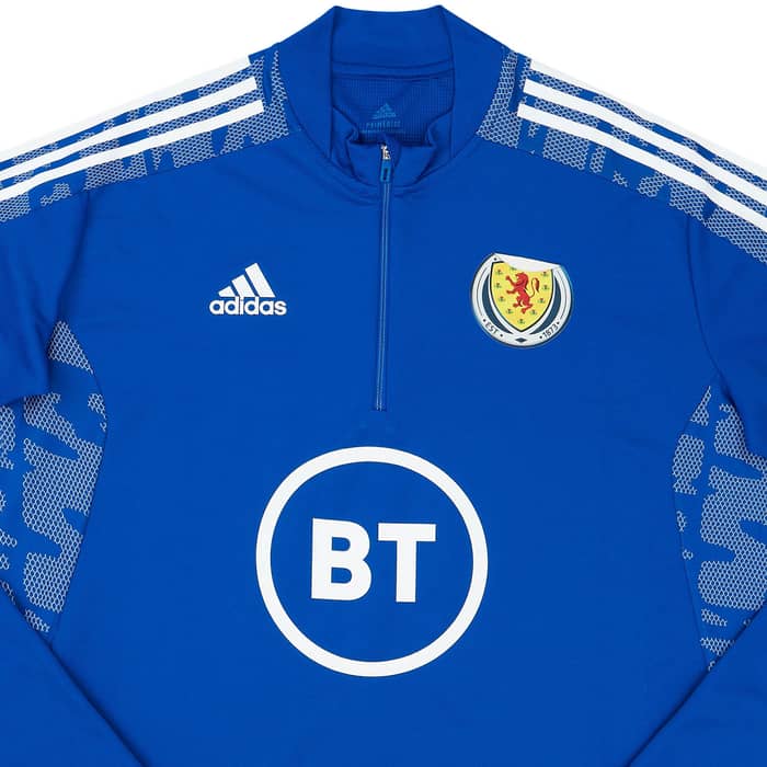2021-22 Scotland Player Issue 1/4 Zip Training Top (Excellent)