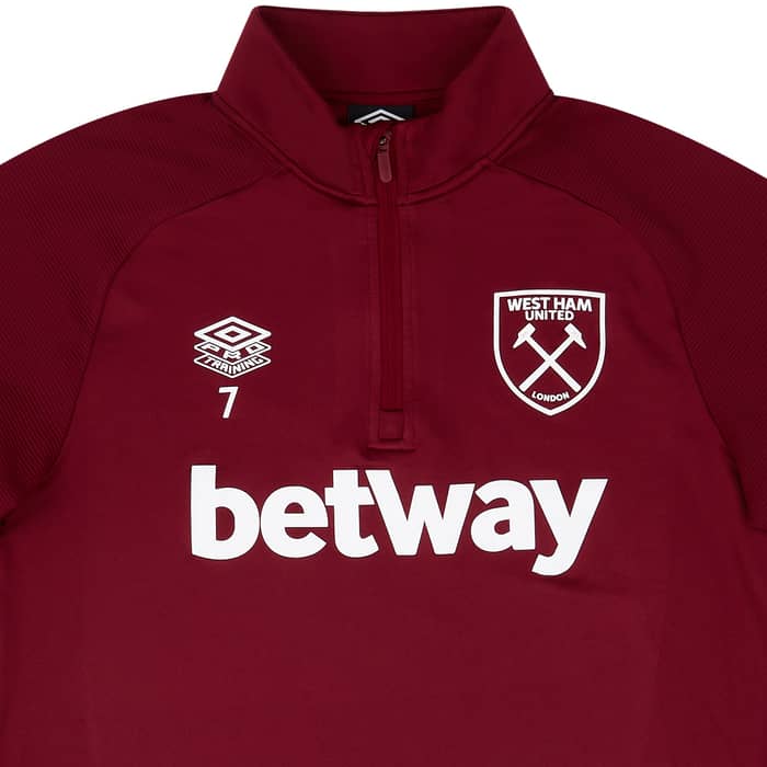 2021-22 West Ham Player Issue 1/4 Zip Training Top #