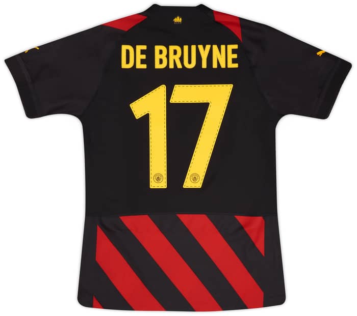 2022-23 Manchester City Player Issue Away European Shirt De Bruyne #17