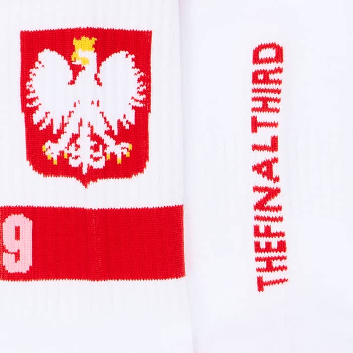 2012-13 Poland Lewandowski #9 Home Crew Socks