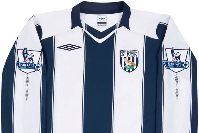2008-09 West Brom Match Issue Home L/S Shirt Donk #30