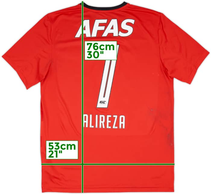 2016-17 AZ Alkmaar Signed Home Shirt Alireza #7 - 5/10 - (L)