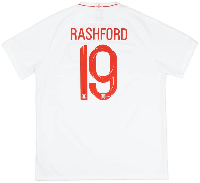 2018-19 England Home Shirt Rashford #19 - 9/10 - (XL)