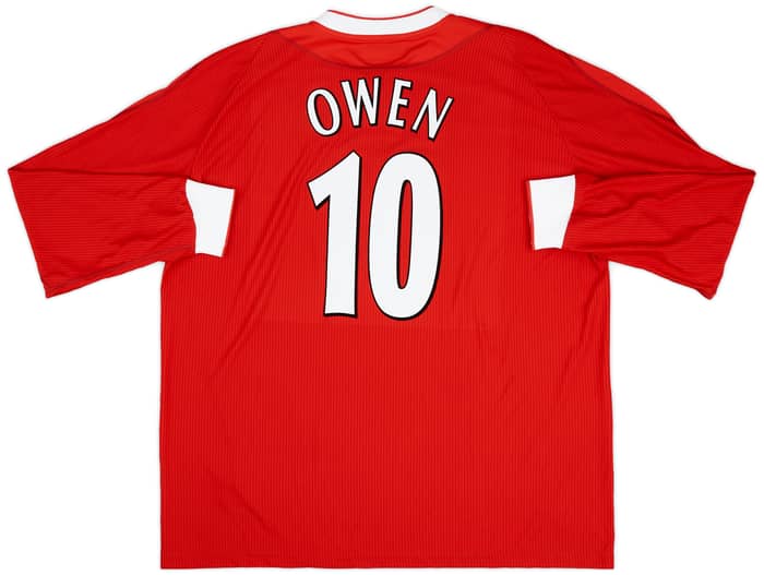 2002-04 Liverpool Home L/S Shirt Owen #10 - 9/10 - (XXL)