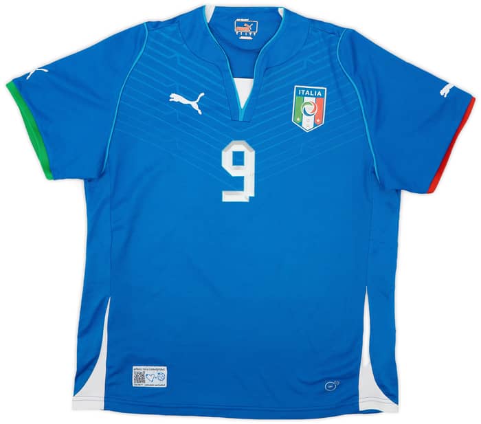2013 Italy Confederations Cup Home Shirt #9 - 7/10 - (L)
