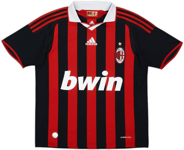 2009-10 AC Milan Home Shirt Klompe #1 - 6/10 - (L.Boys)