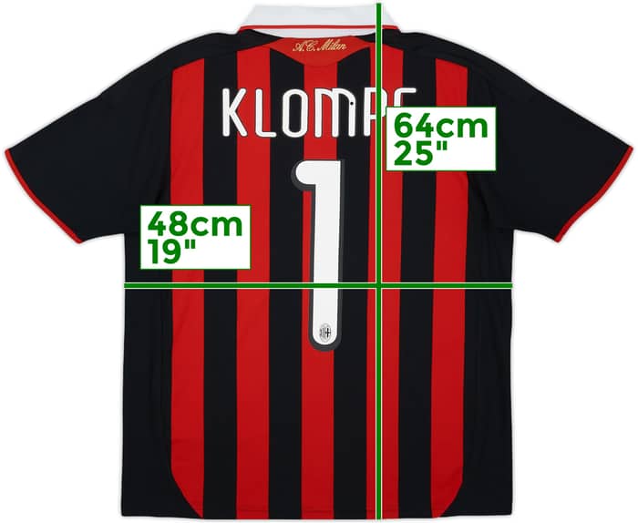 2009-10 AC Milan Home Shirt Klompe #1 - 6/10 - (L.Boys)