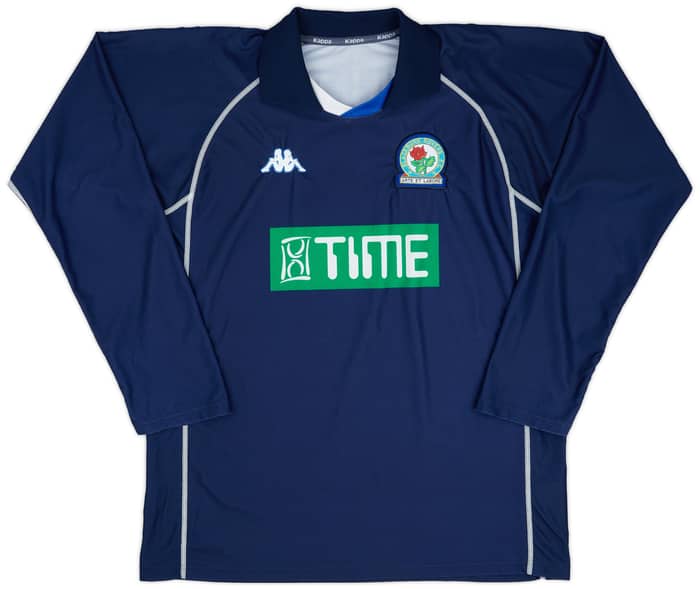 2001-02 Blackburn Away L/S Shirt Dunn #8 - 8/10 - (XXL)