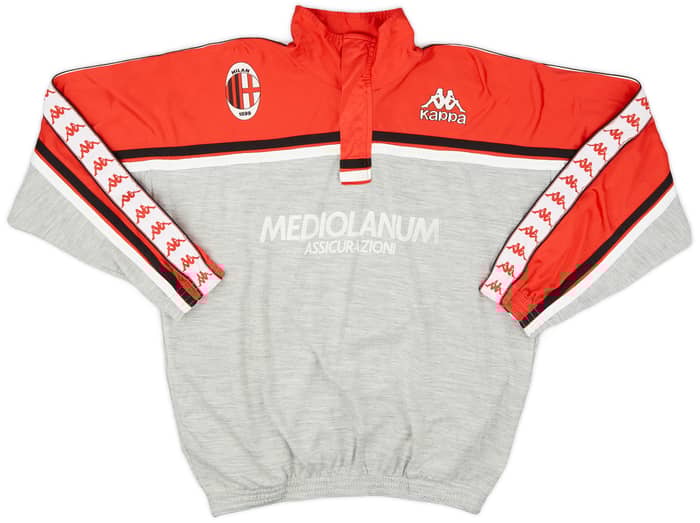 1987-88 AC Milan Kappa 1/4 Zip Track Jacket - 8/10 - (L)