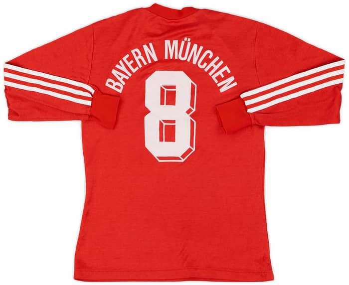 1984-89 Bayern Munich Home L/S Shirt #8 - 8/10 - (S)