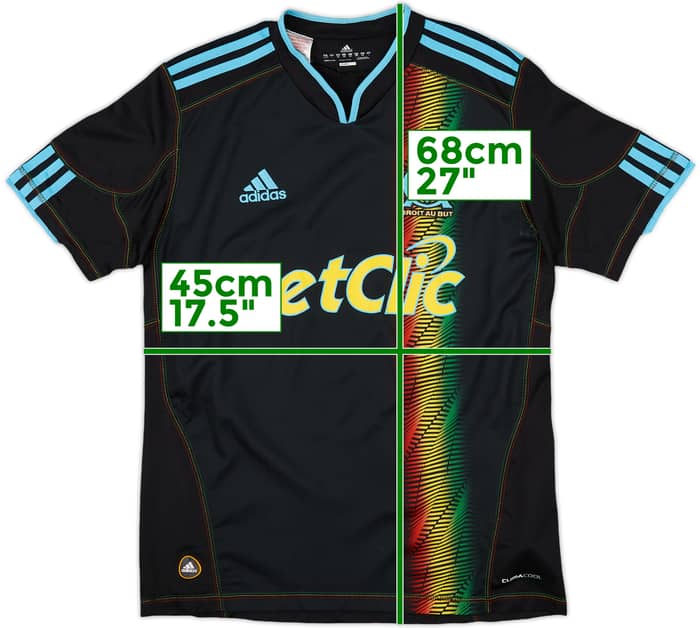 Camisa Olympique de Marseille Adidas 2010 branca - Memorias do Esporte
