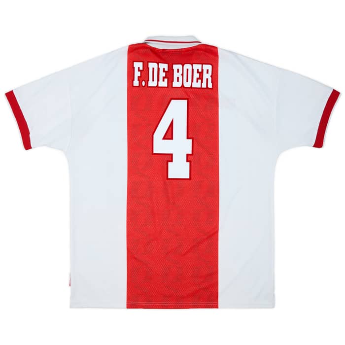1998-99 Ajax Home Shirt F.De Boer #4 - 9/10 - (XL)