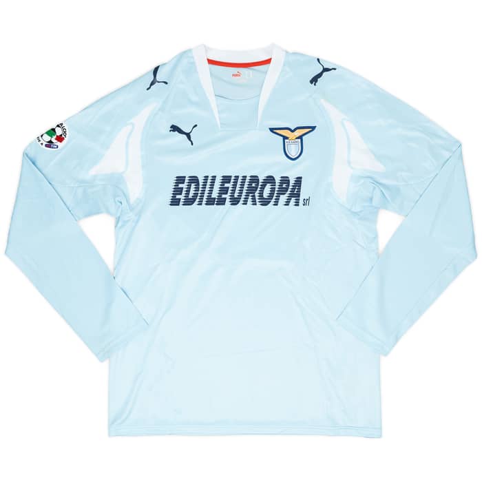2007-08 Lazio Match Issue Home Shirt Bianchi #9
