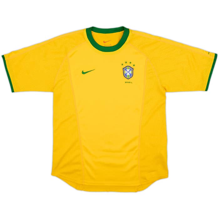 2000-02 Brazil Home Shirt - 8/10 - (L.Boys)